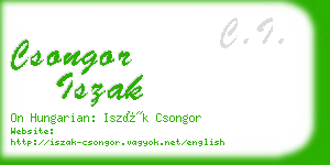 csongor iszak business card